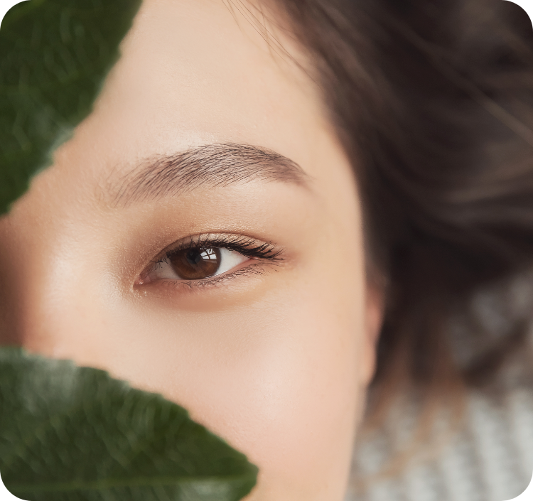 look of a woman with a leaf on her face sophim asia